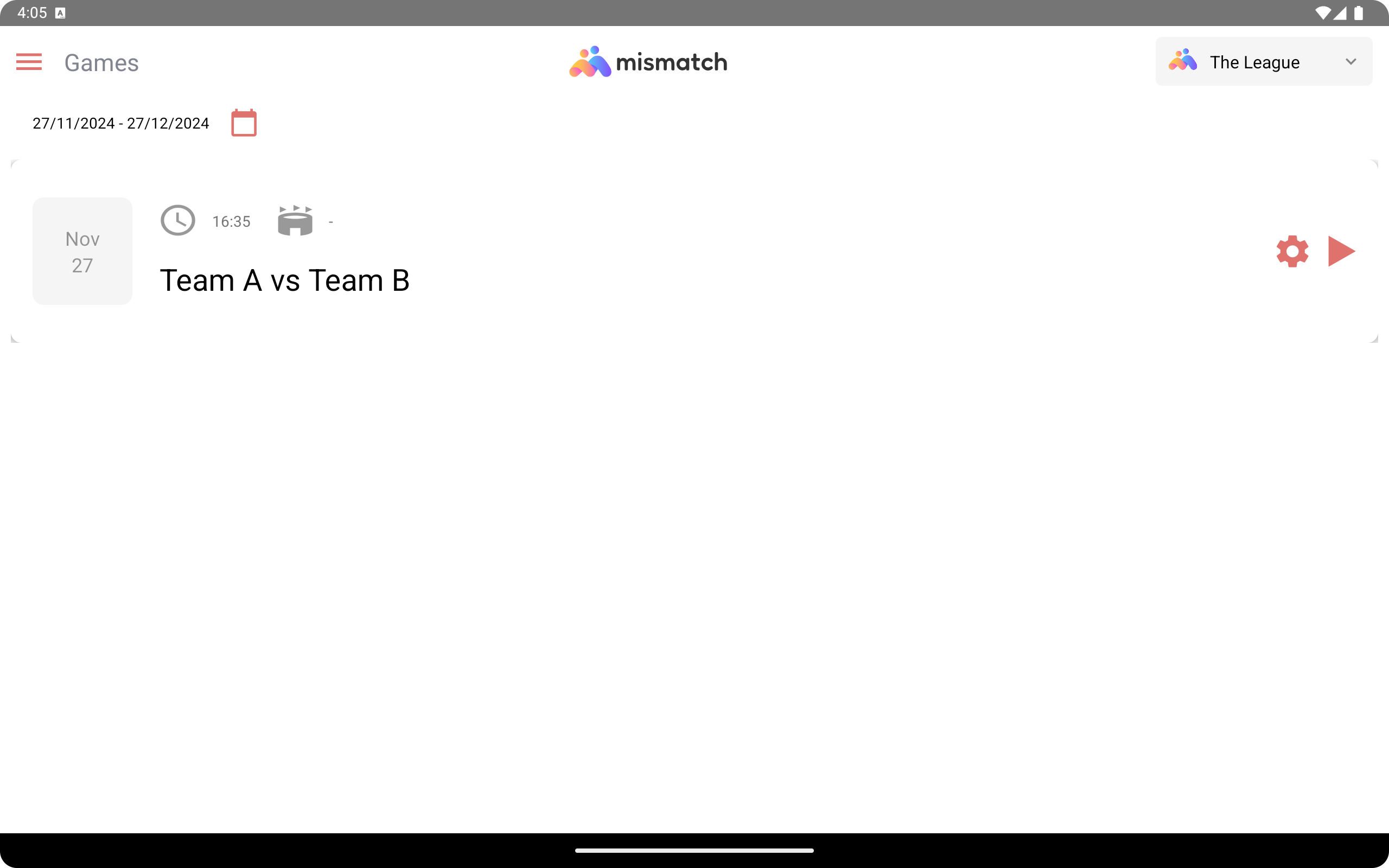 App dashboard overview